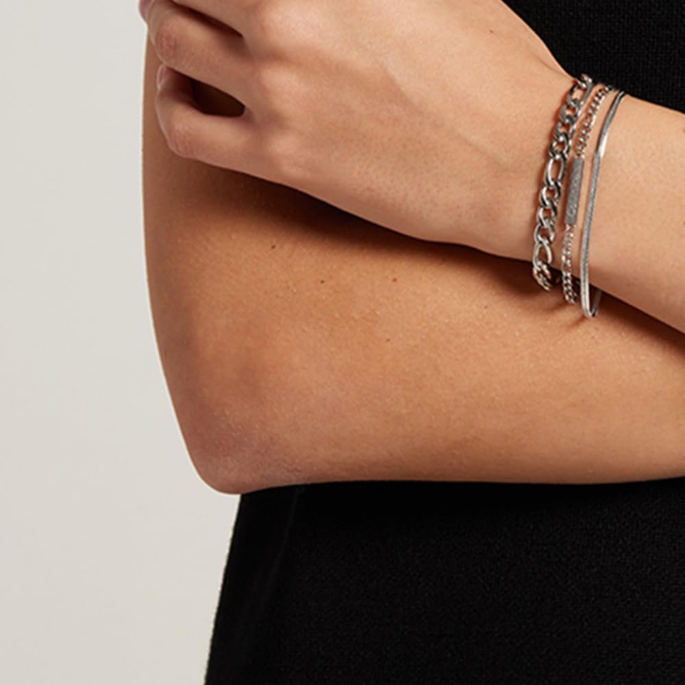 Thumbnail 5 de Calvin Klein Set di 3 braccialetti da donna Collezione LINKED in acciaio inossidabile 35700003