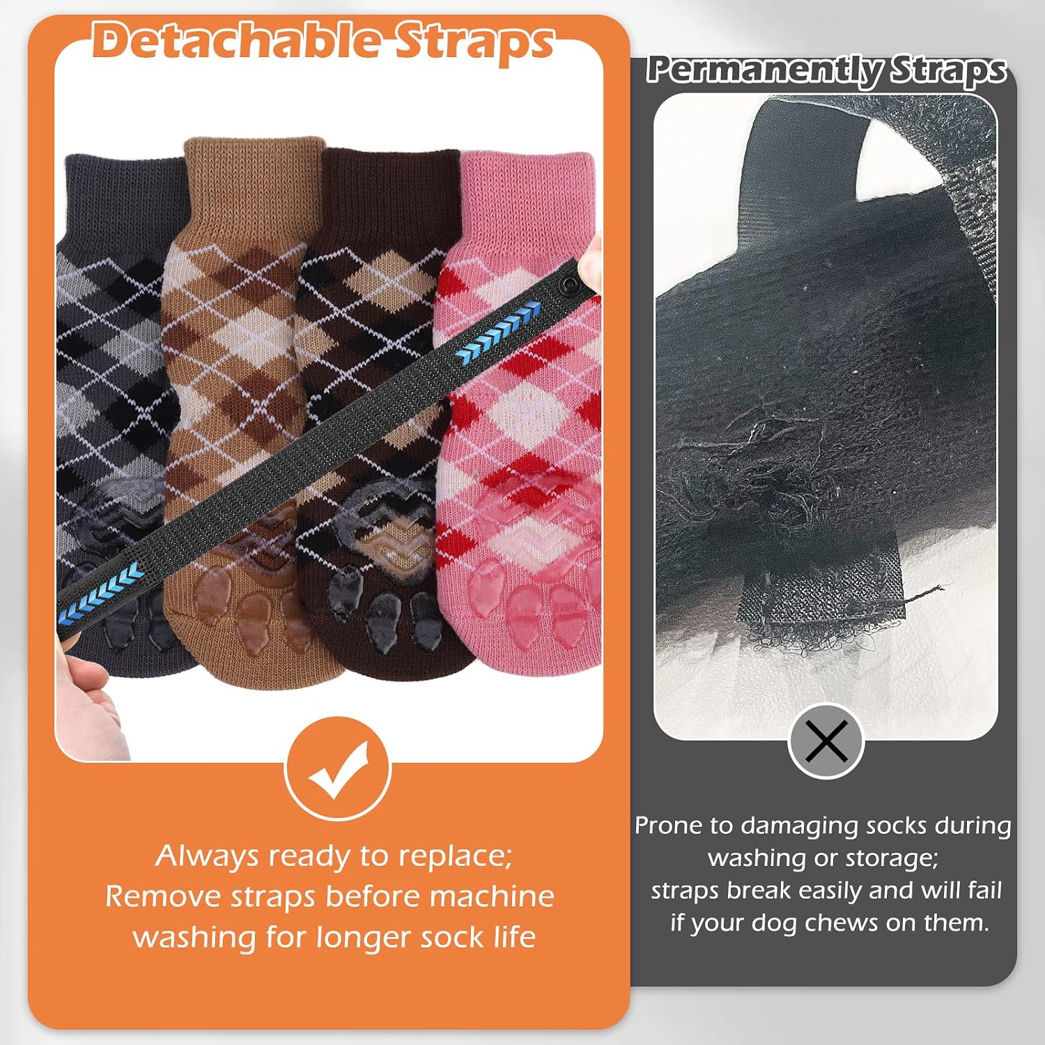 Thumbnail 5 de EXPAWLORER Dog Socks Khaki XS 4 Pack