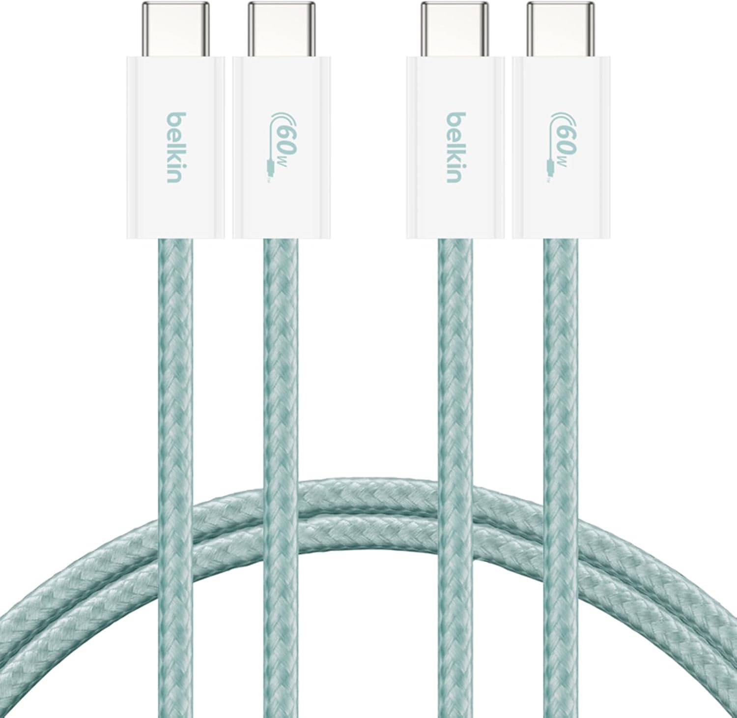 Thumbnail 6 de Belkin 2-Pack Braided USB-C to USB-C Cable 5ft (60W) – Fast Charging, Durable Braided Cord, Black