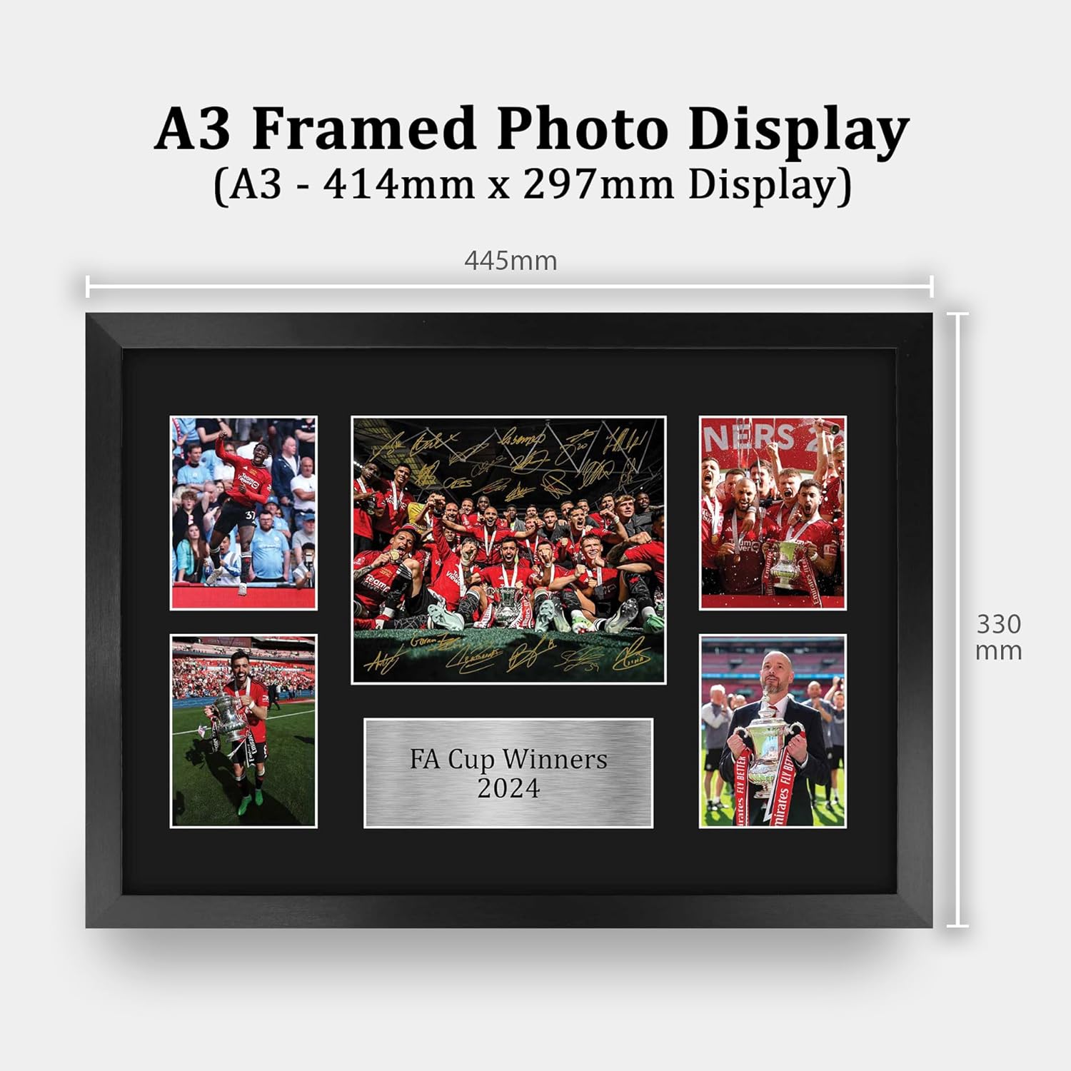 Thumbnail 1 de HWC Trading FA Cup Winners 2024 framed A3 signed autograph memorabilia photograph display