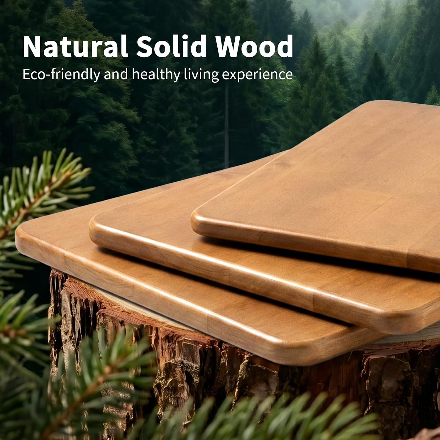 Detalle de Bingyouth Bedside Table in Natural Wood