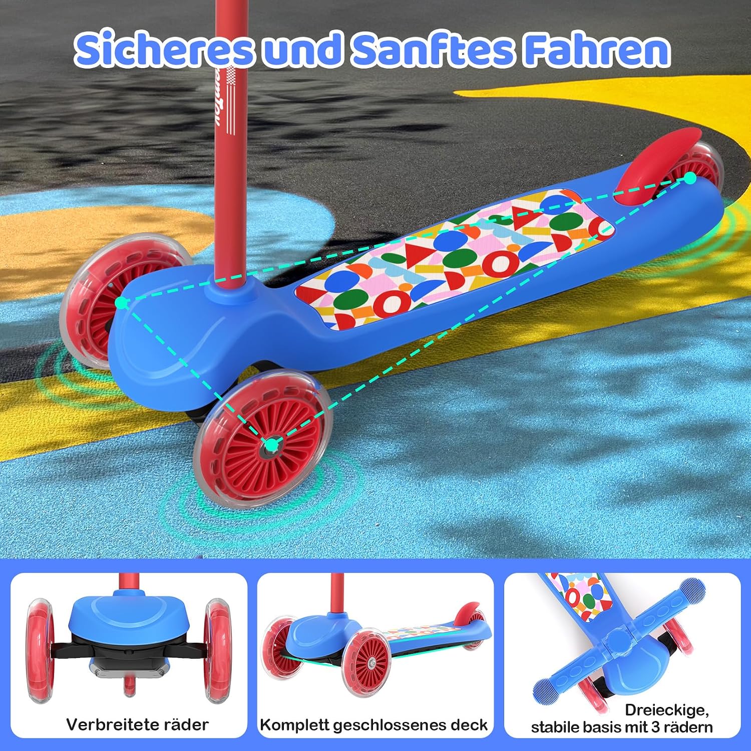 Detalle de BremToy Kinderroller 3 Jahre mit Licht