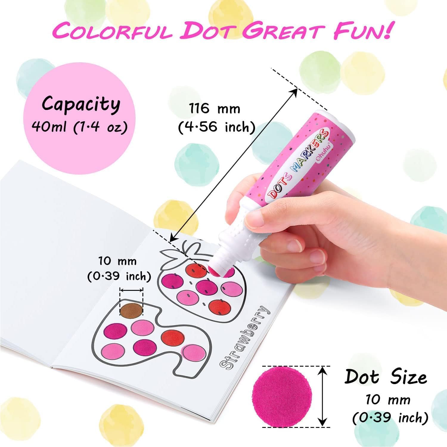 Thumbnail 5 de Ohuhu Bingo dot markers 8 colours 40ml