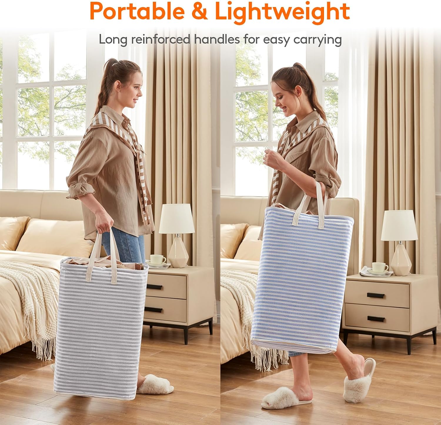 Thumbnail 4 de Lifewit LF230066 Laundry Baskets, Foldable Waterproof Polyester, 80L, Set of 2