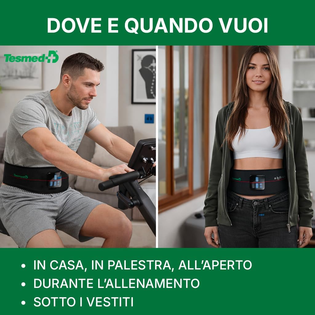 Thumbnail 3 de TESMED Absolute Cintura Addominale EMS – versione PRO, 99 livelli e 20 programmi avanzati, wireless e ricaricabile