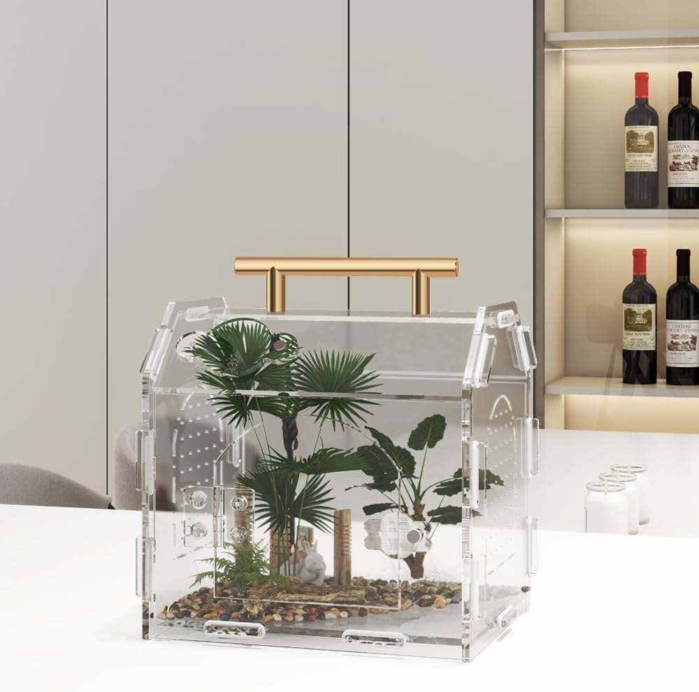 Thumbnail 3 de YUEHUA Acrylic Terrarium 15 x 12 x 14 cm with Front Opening Door for Small Invertebrates