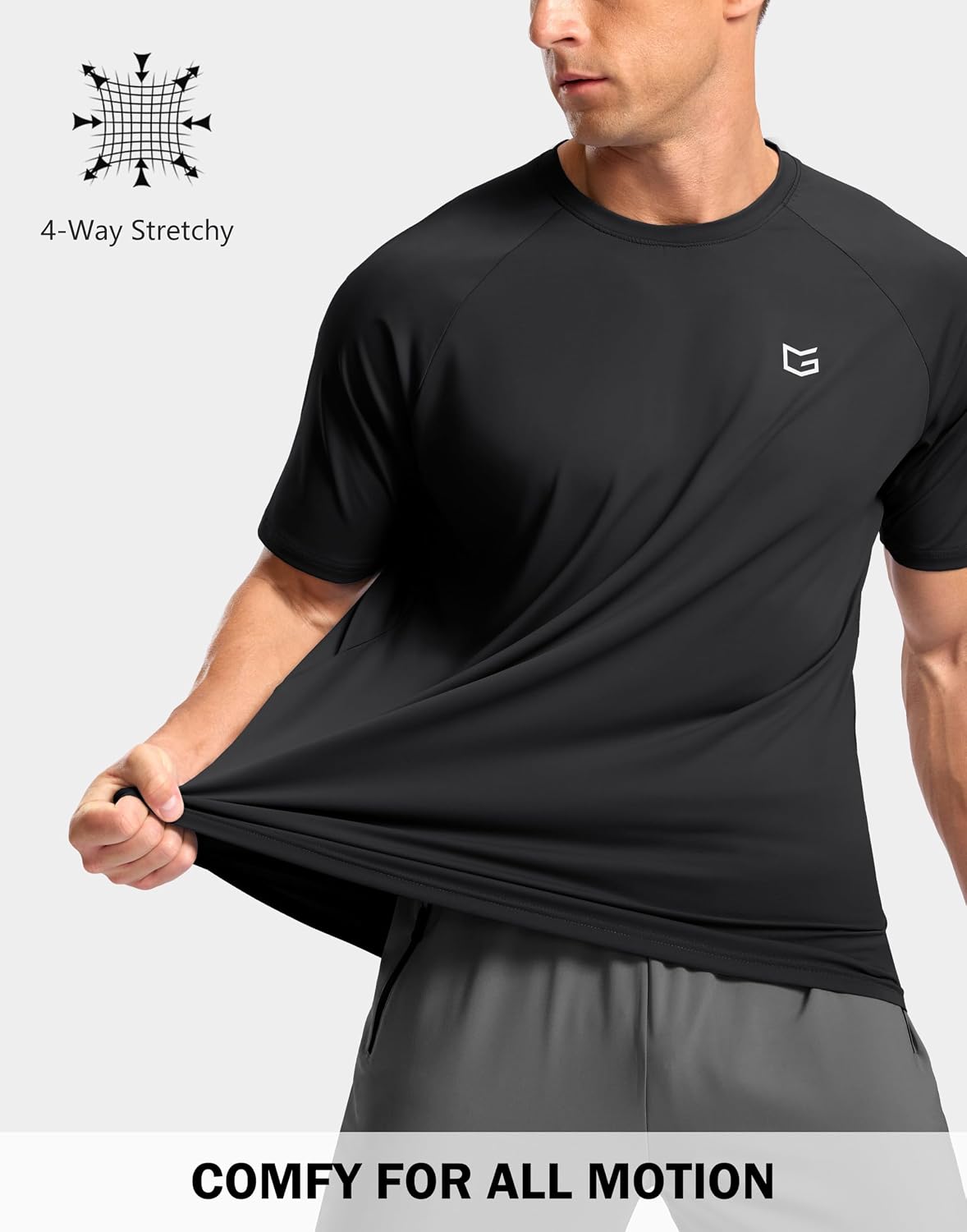 Detalle 2 de G Gradual Men's Athletic Workout T-Shirt, UPF 50+, 4-Way Stretch