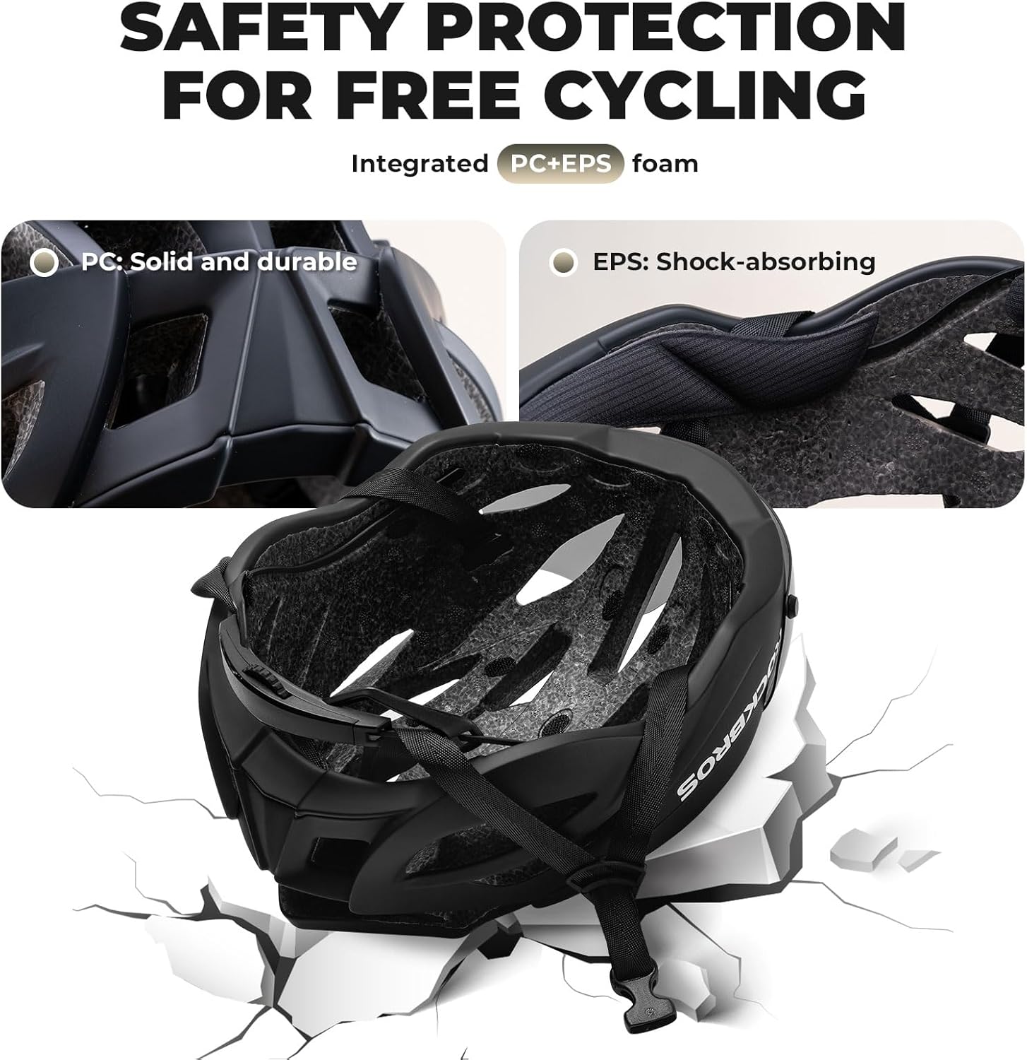 Thumbnail 2 de RockBros Casco Bici Staccabile Occhiali