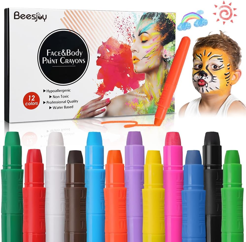 Detalle de Set Truccabimbi 12 Colori per Body Painting – Sicuro per pelli sensibili e gravidanza