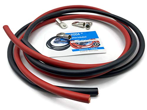 Detalle de eXODA Cavo Batteria 2m 50mm² Rosso/Nero con 4 Terminali M8