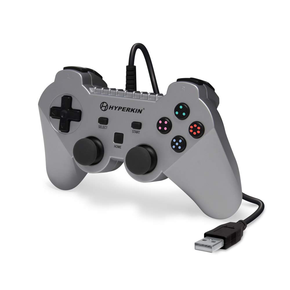Detalle 1 de Hyperkin Brave Knight M07304-SL Wired PS3 Controller, Silver, 6 ft Cable