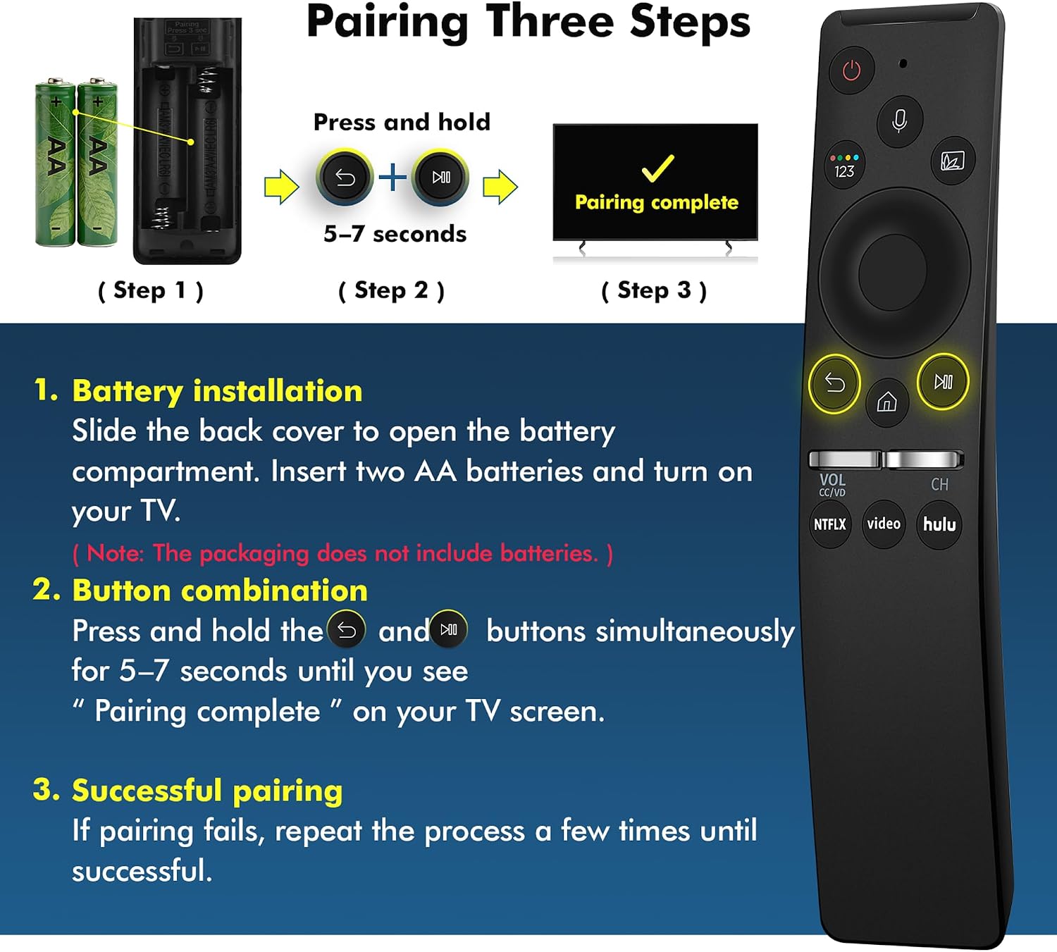 Detalle 2 de Samsung TV Replacement Remote with Voice Control