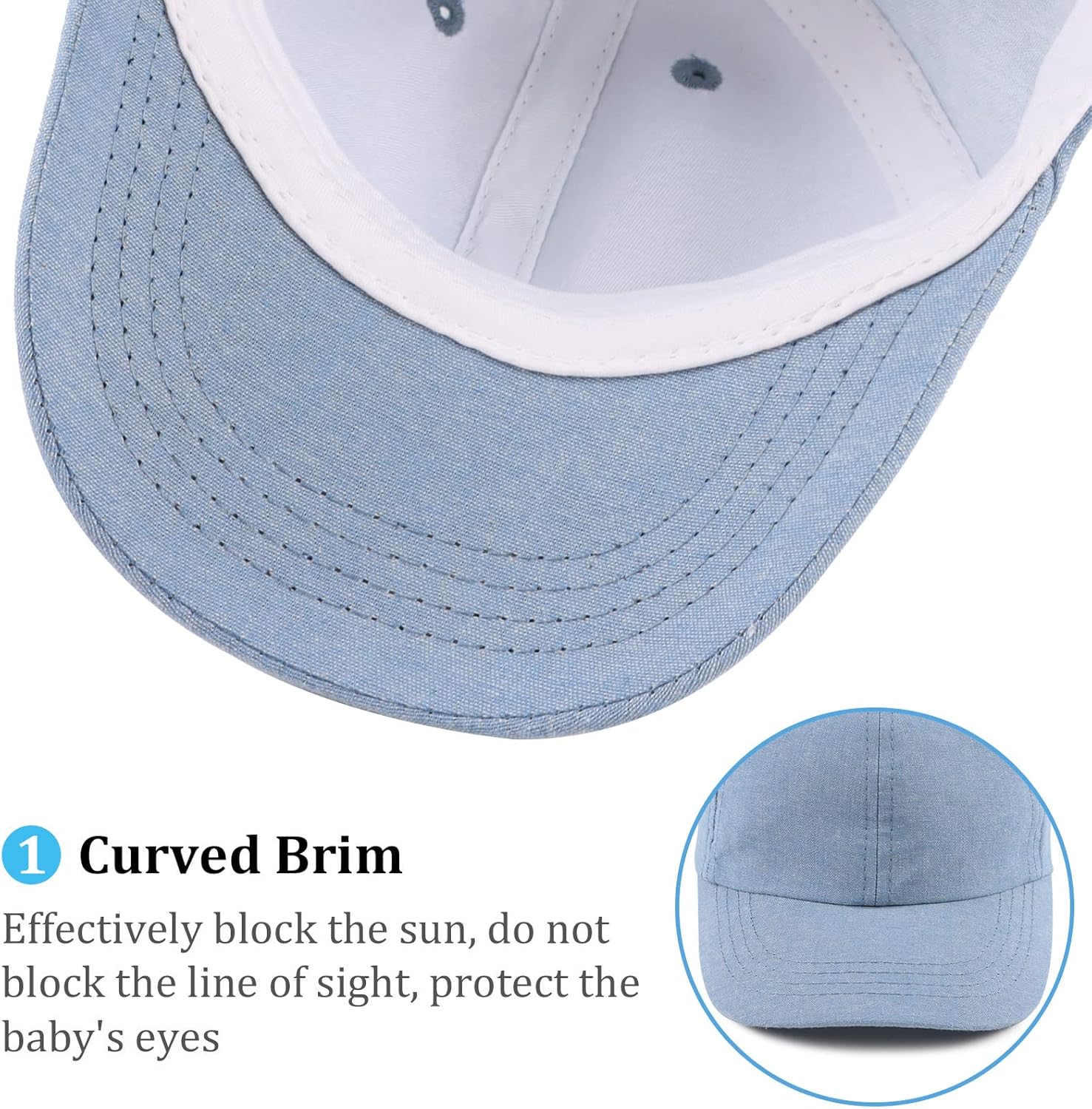 Thumbnail 4 de Pesaat Baby Schirmmütze Junge – UV-Schutz Baseballcap aus Baumwolle, verstellbar