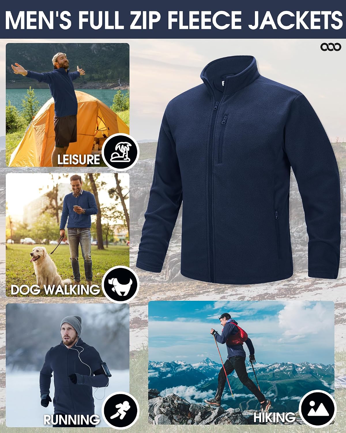 Thumbnail 5 de 33,000ft Herren Fleecejacke