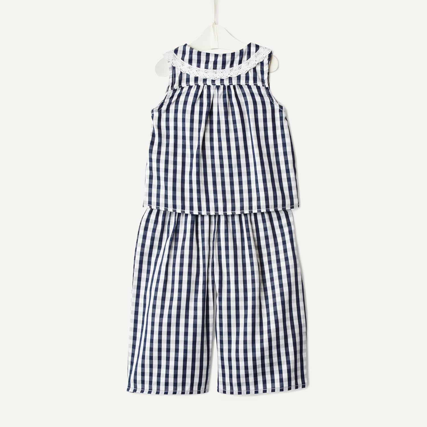 Detalle de Amazon Essentials x Sofia Grainge Mädchen Spielset – Baumwollsatin mit ärmellosem Oberteil und Hose