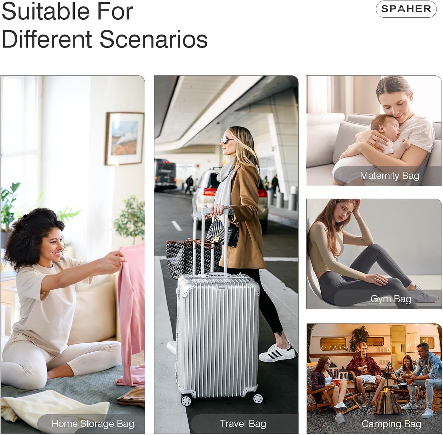 Thumbnail 5 de SPAHER Sac de voyage cabine avion 40x30x25 cm (30L) avec trousses de toilette