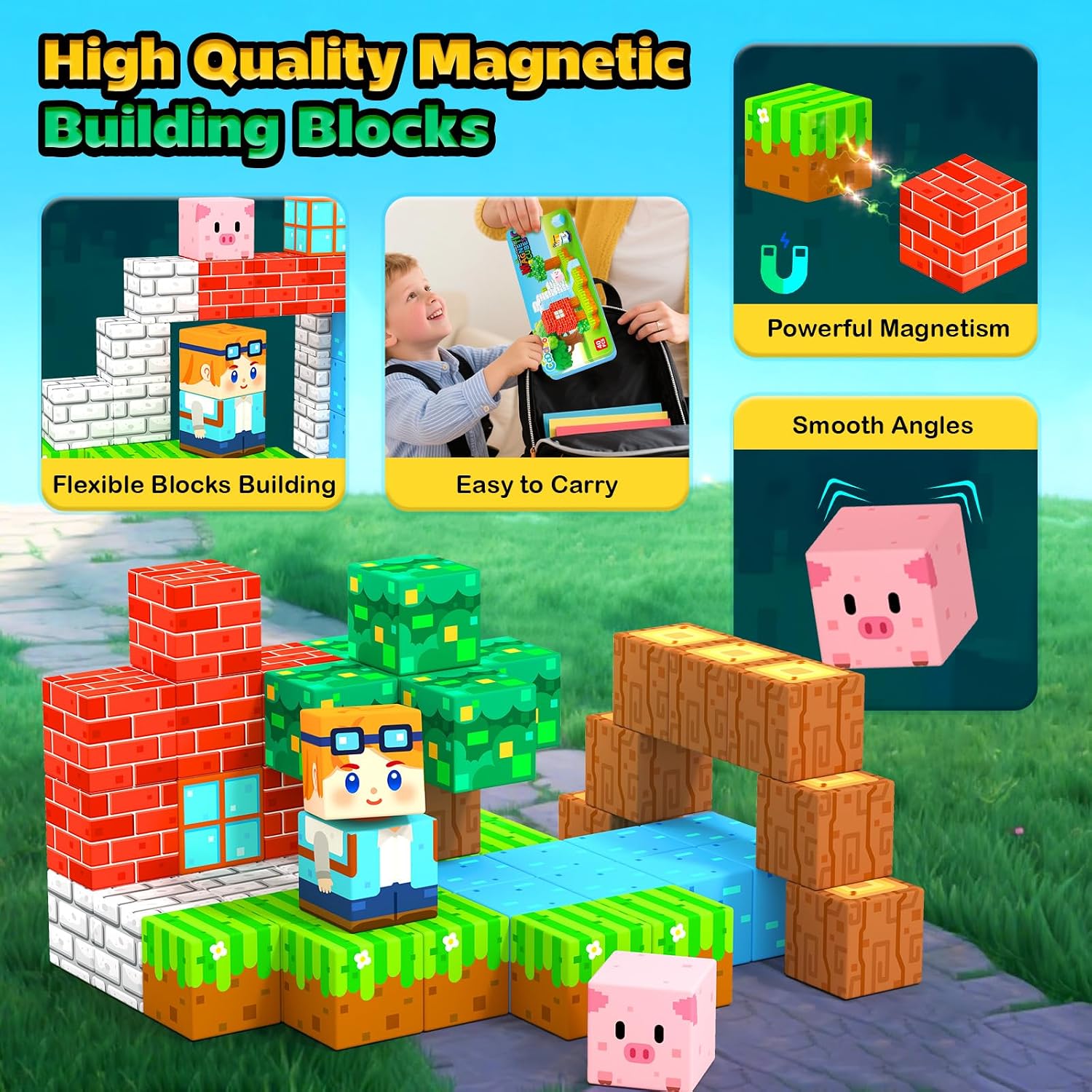 Detalle 2 de Magnetic Blocks Travel Set 3+