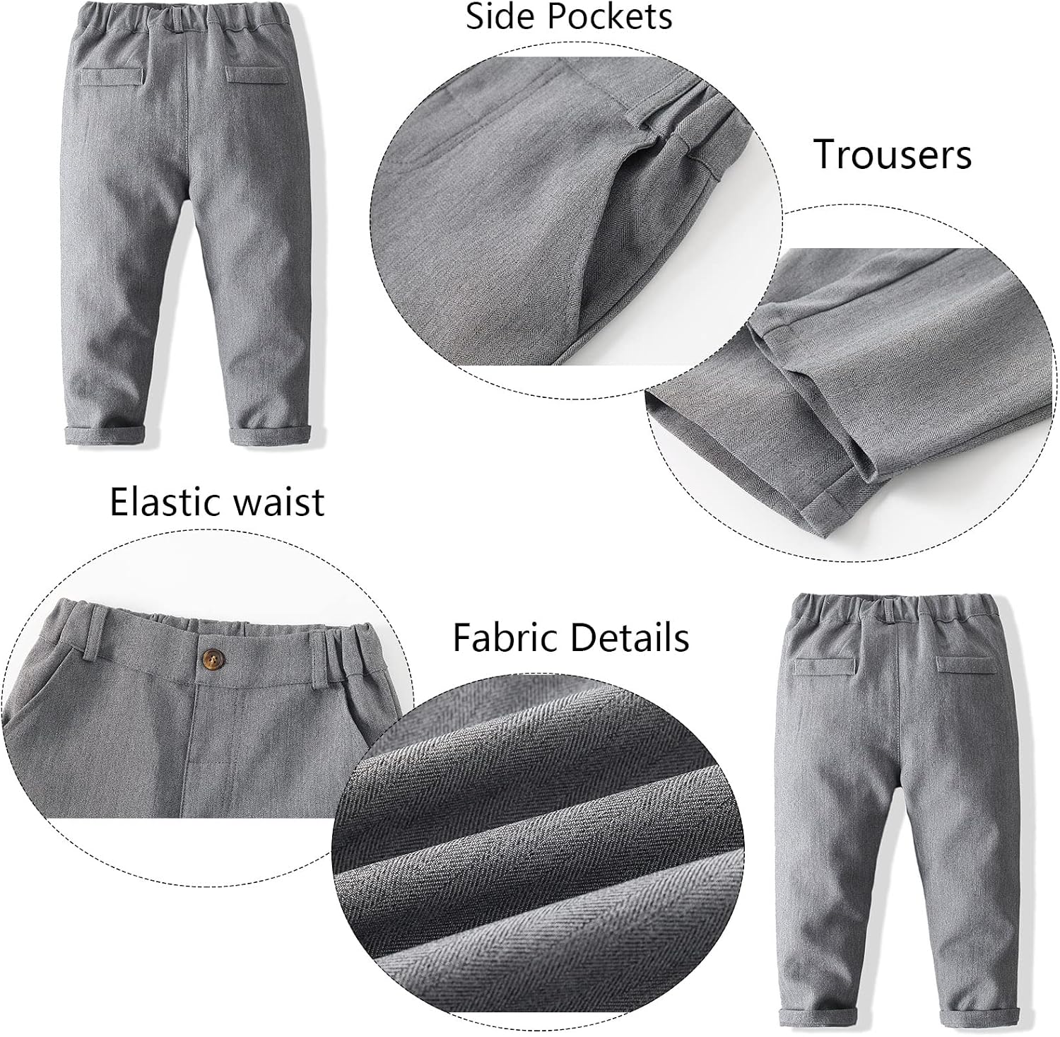 Detalle de Kimocat Baby Boy Formal Outfit, 3-Piece Set