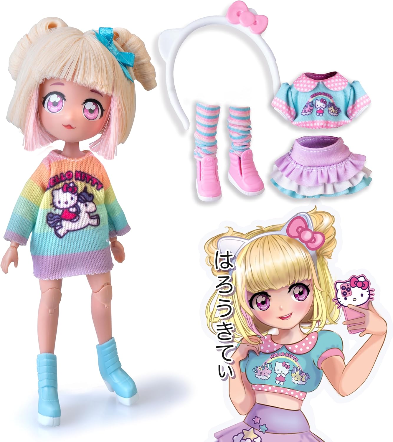 Thumbnail 2 de Hello Kitty 4SF Famosa Manga Fashion Unicorns doll (19.5 cm) with 15 points of articulation