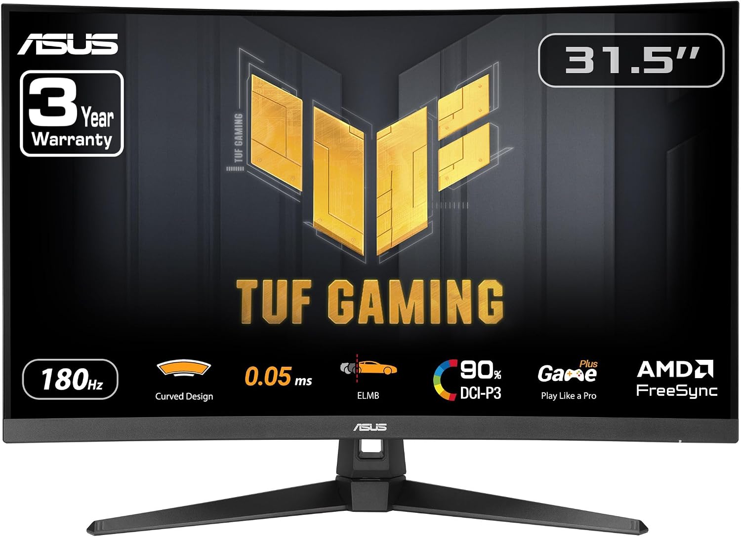 Detalle de ASUS TUF VG32WQ3B 31.5" QHD 180Hz Curved Monitor