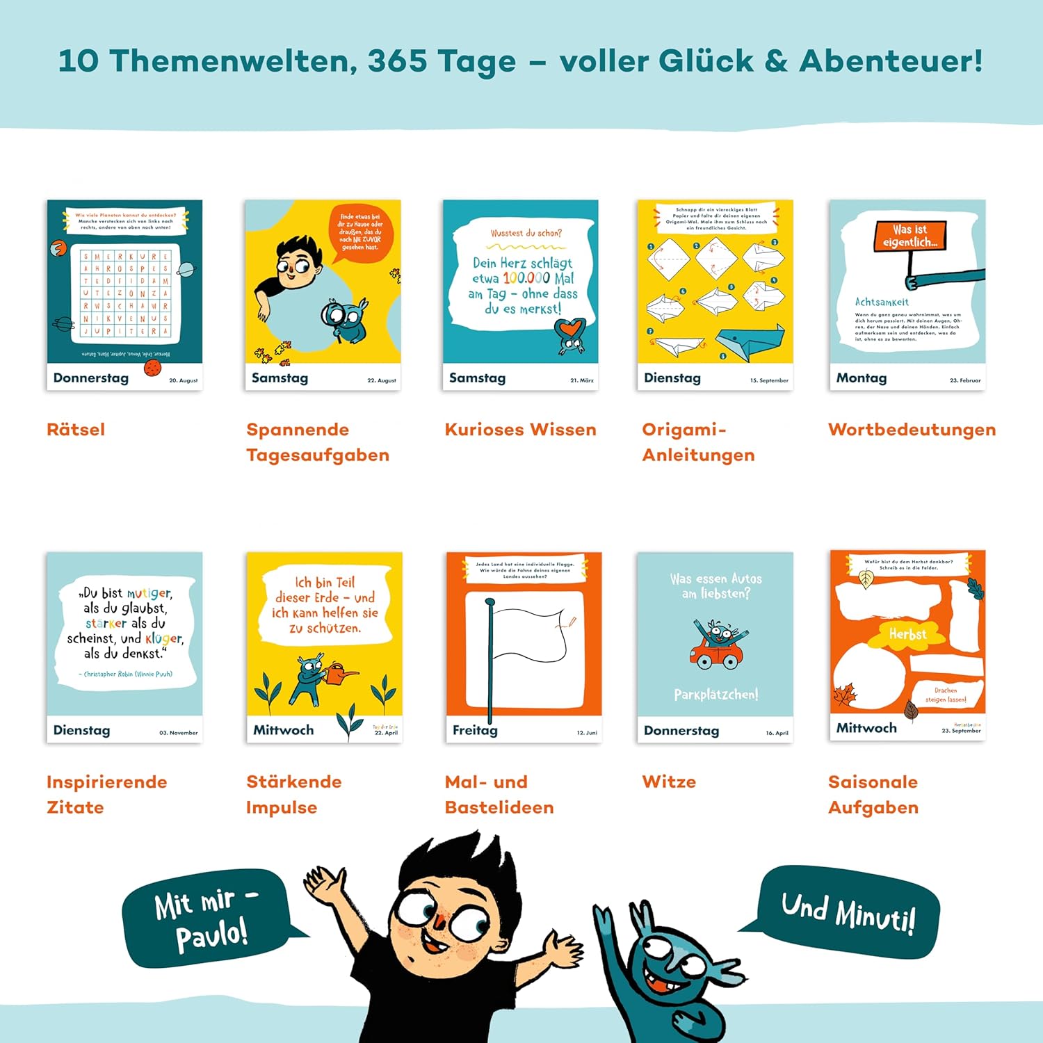 Thumbnail 3 de 6-Minuten Abreisskalender 2026 Kinder 365 📅