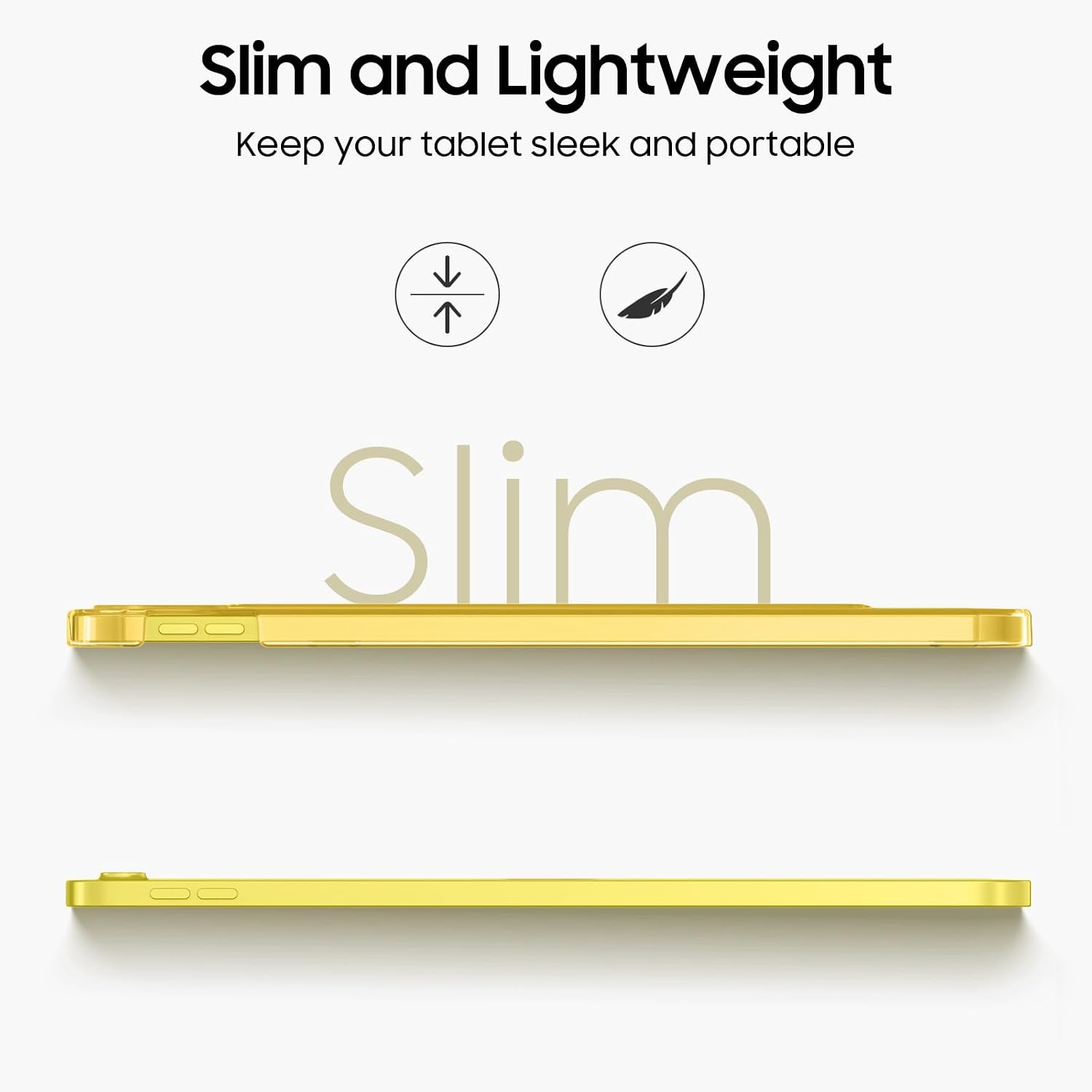 Detalle de FINTIE Ultra Slim Case for iPad (A16) 11th Gen / iPad 10th Gen 10.9" - Frosted Yellow