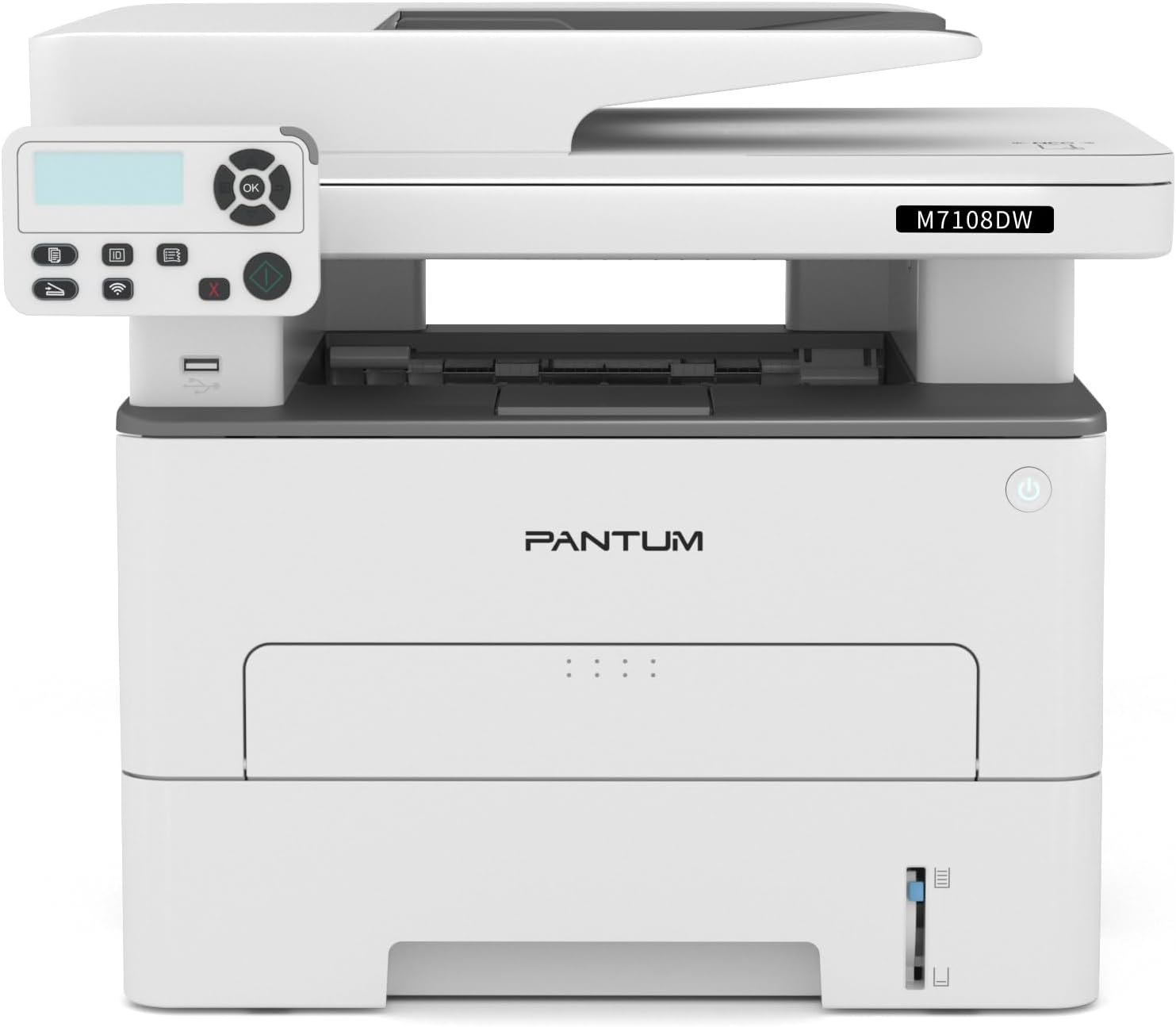Detalle de Pantum M7108DW: Stampante laser 3 in 1 wireless, 33 ppm, ADF, fronte/retro non duplex per scansione/copiarie affidabili