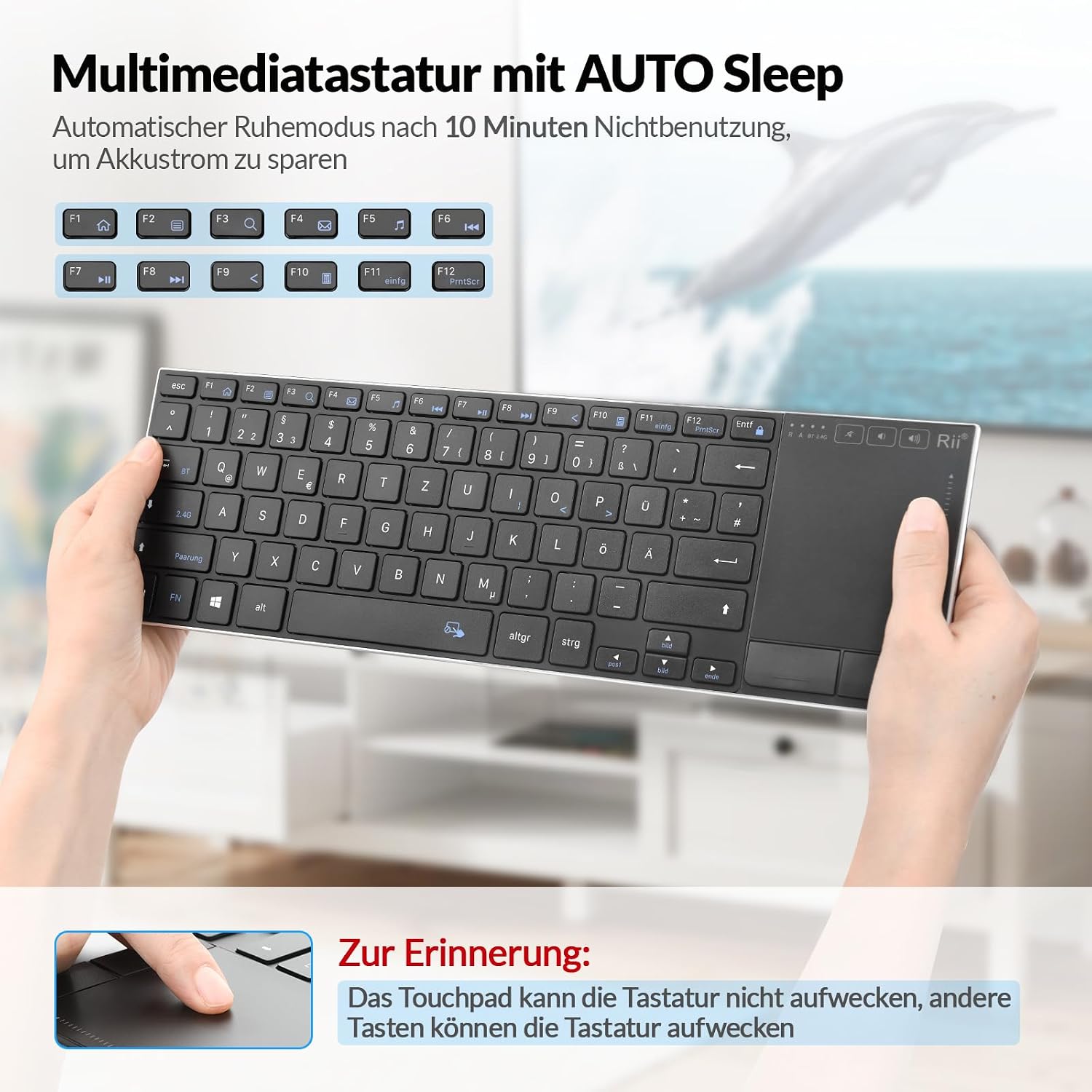 Thumbnail 4 de Rii Kabellose Tastatur 385 g