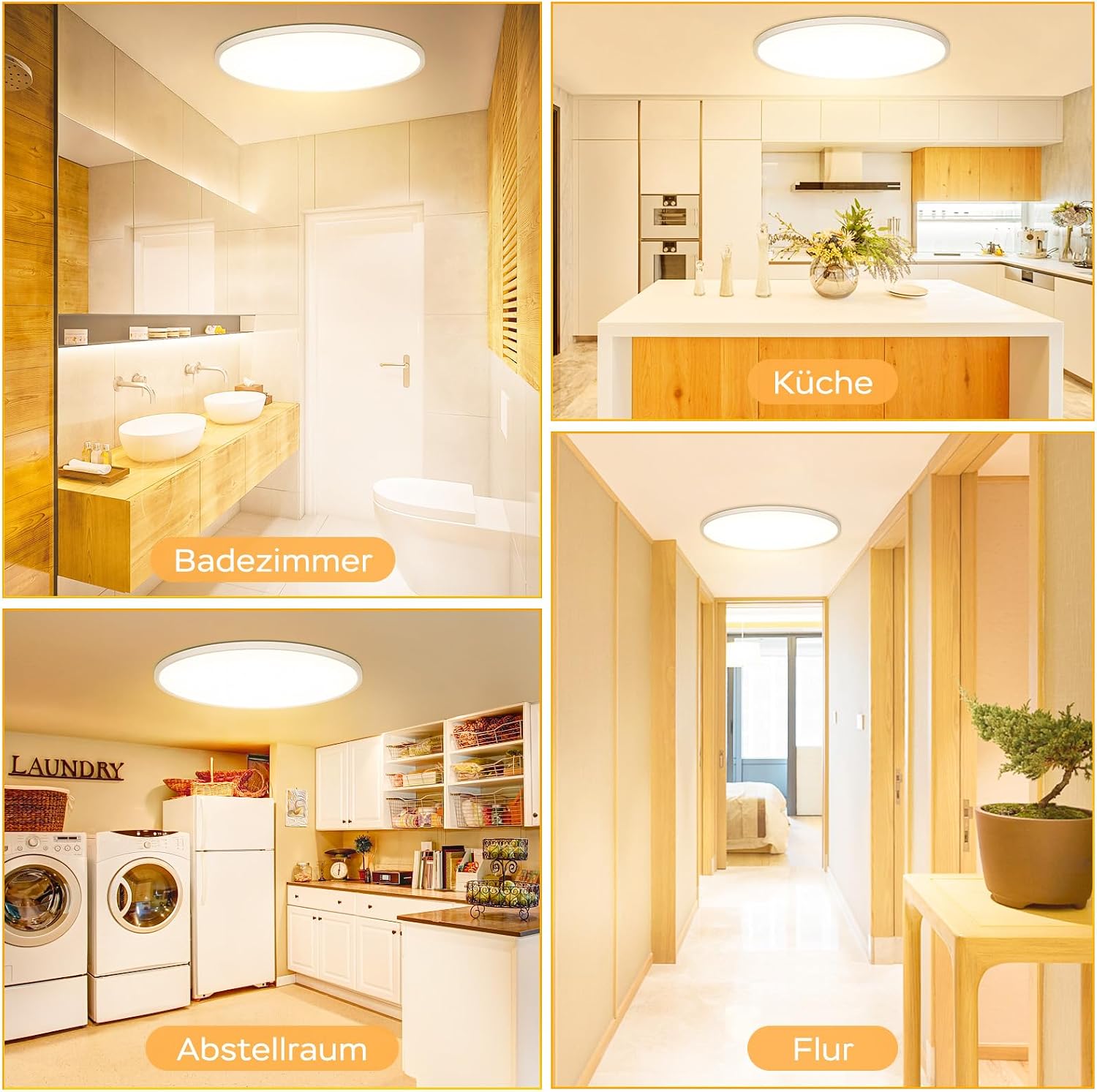 Thumbnail 5 de OUILA LED Deckenleuchte Ø40CM Flach Rund