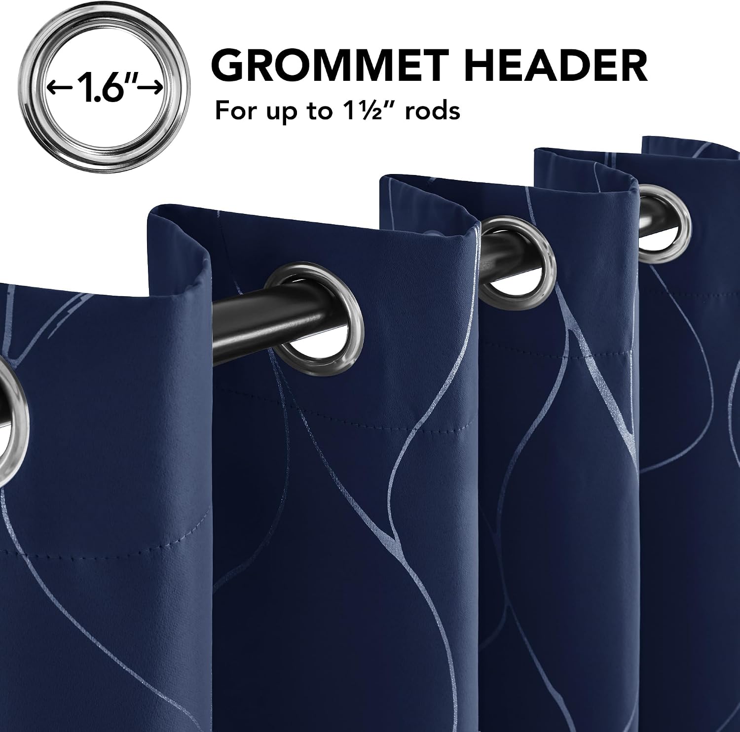Detalle 1 de Deconovo blackout curtains, 52 x 96 inches