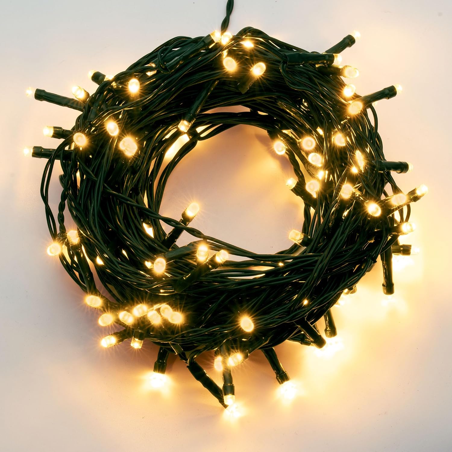 Detalle de Hellum Catena di Luci Esterno con Timer 11,9 m | 120 LED LED Bianco Caldo