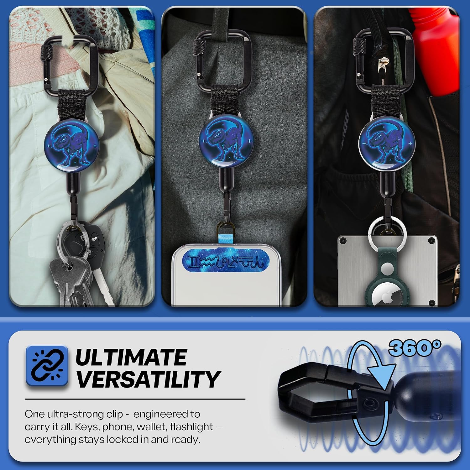 Detalle de ClutchLoop phone tether with 30-inch steel cable