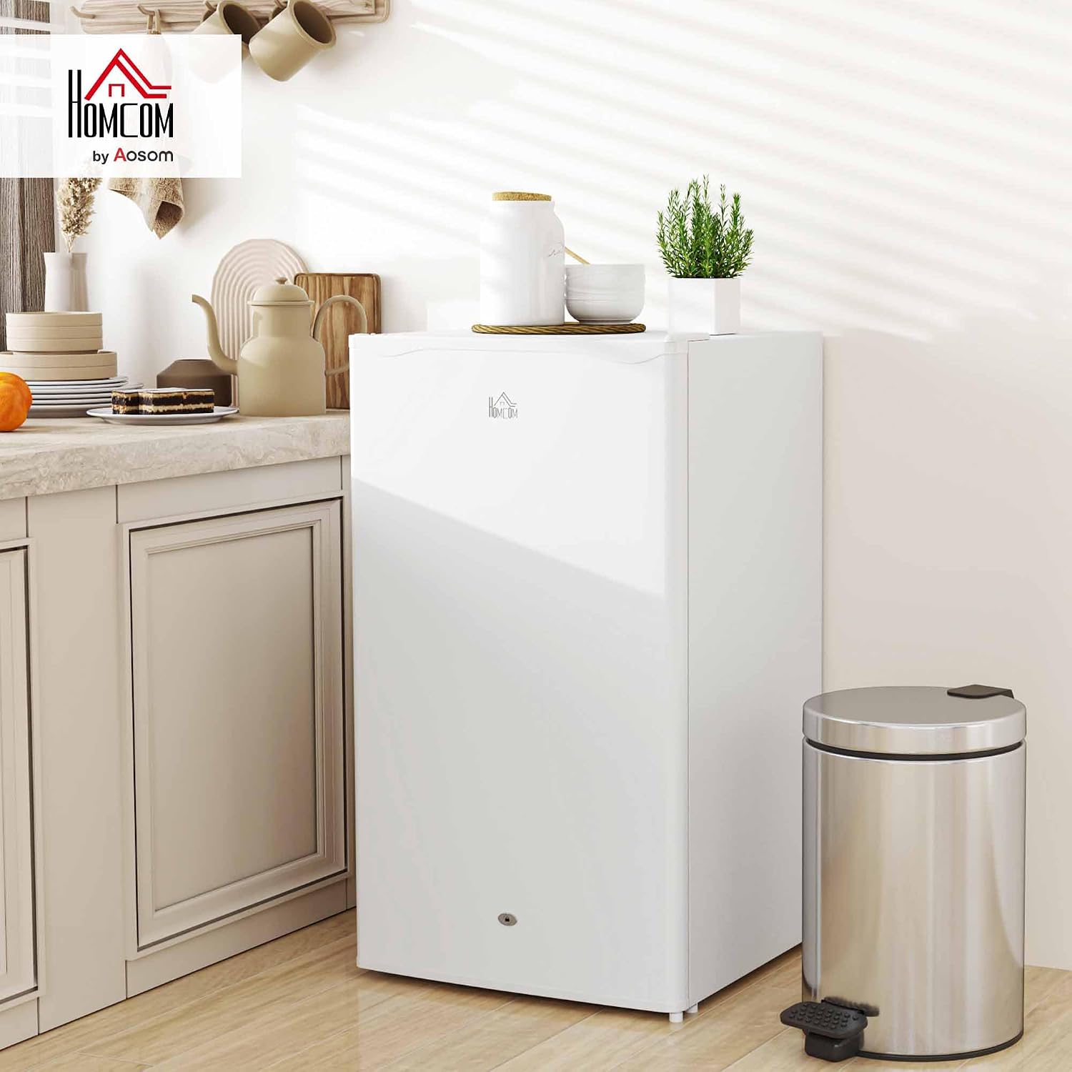 Thumbnail 1 de HOMCOM Under Counter Fridge 91L with Lock – Compact 47.5cm Wide, 0–10°C