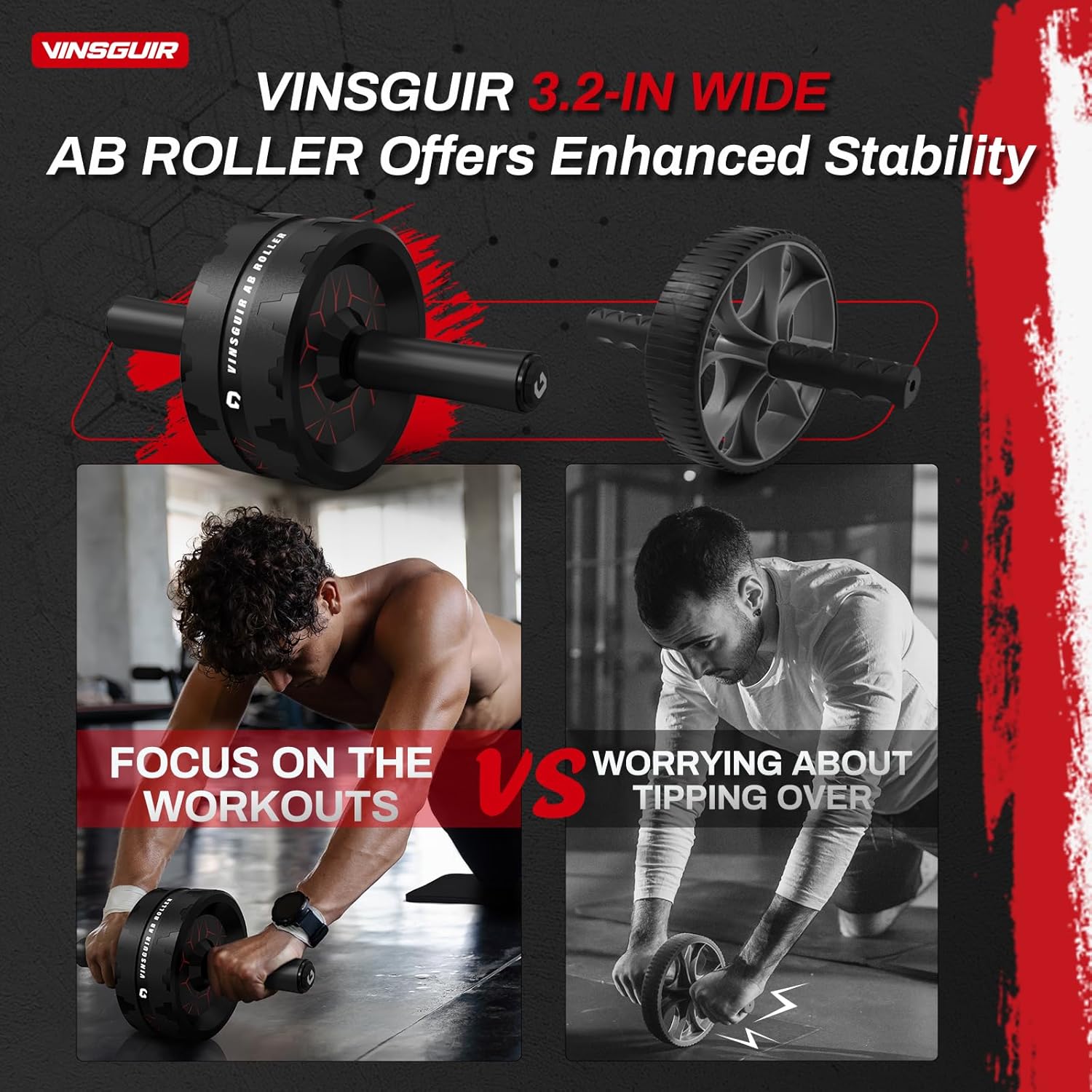 Thumbnail 1 de Vinsguir Ab Roller 8 cm stability wheel 🏋