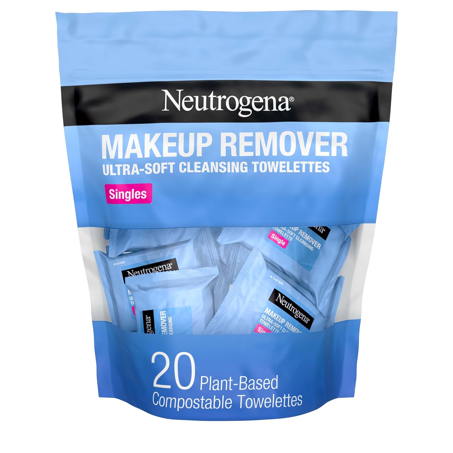 Detalle de Neutrogena Makeup Remover Wipe Singles 20ct 🎀