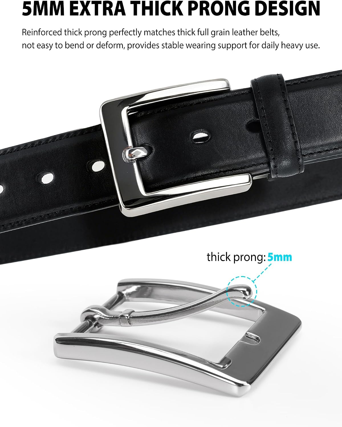 Thumbnail 3 de Tolongland 1.5-Inch Heavy-Duty Belt Buckle Replacement, Zinc Alloy