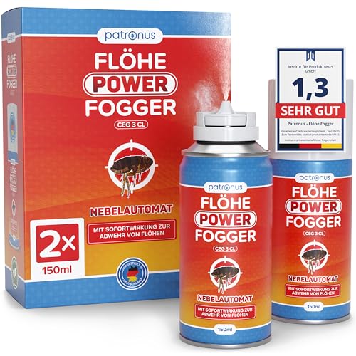 Detalle de Patronus Flöhe Power Fogger – maximale Sofortwirkung 2x150 ml