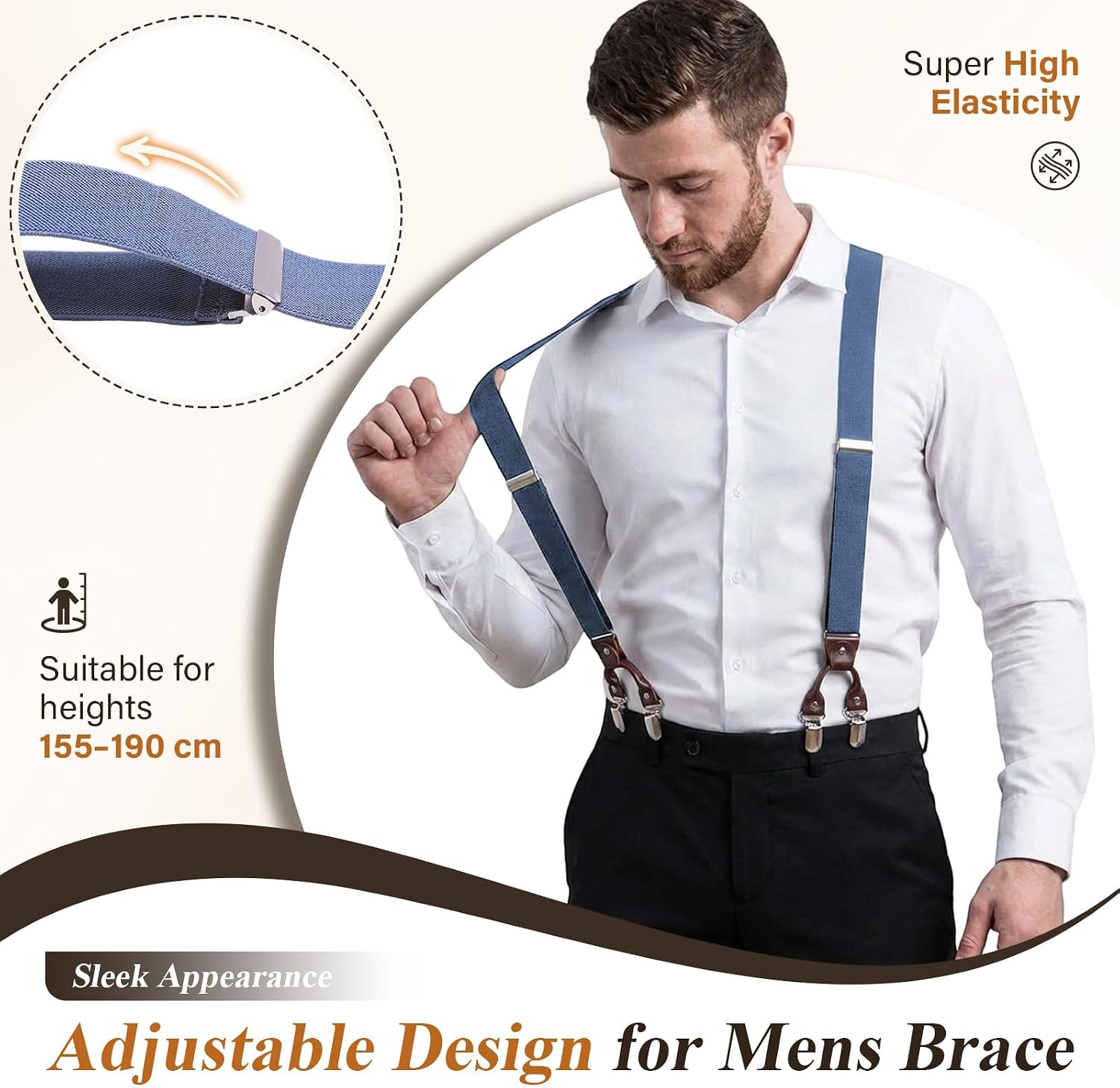 Thumbnail 4 de KANGDAI Cowhide leather braces 3.5cm