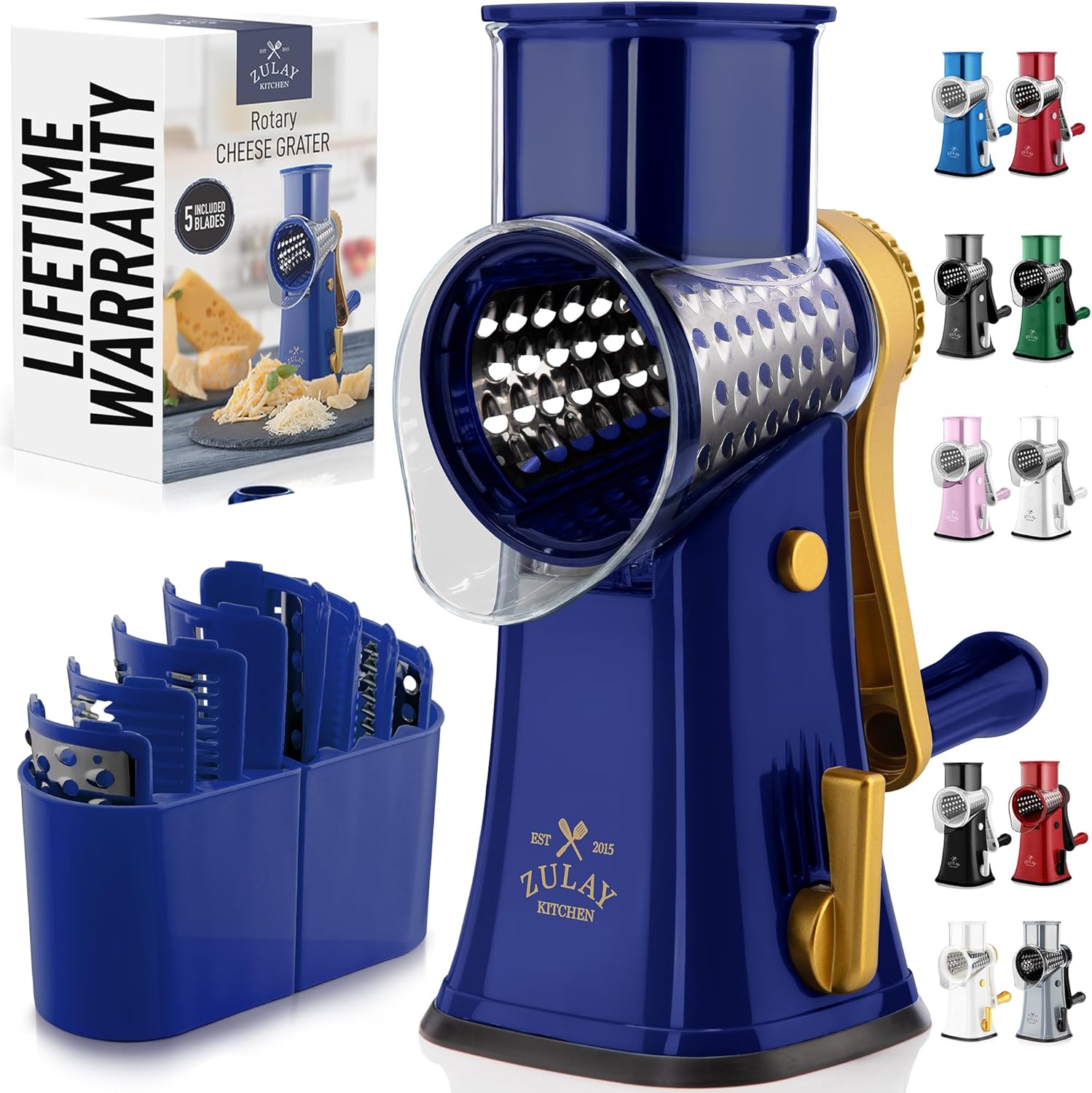 Detalle de Zulay Kitchen Rotary Cheese Grater 5 🧀