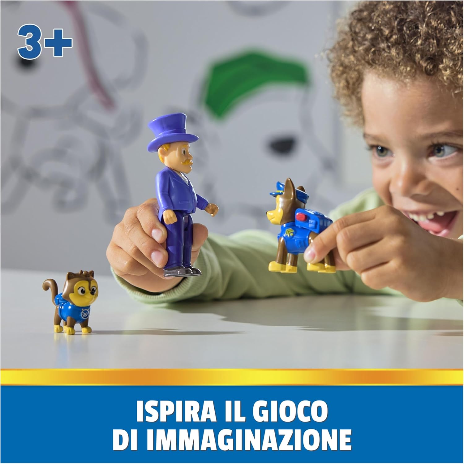 Detalle de PAW Patrol: Set di personaggi Chase e sindaco Humdinger – giocattolo PAW Patrol per bambini dai 3 anni