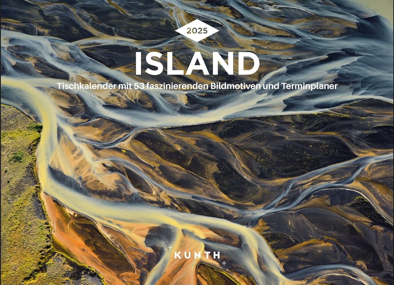 Detalle de Island - KUNTH Tischkalender 2025: Wochenkalender mit faszinierenden Fotomotiven