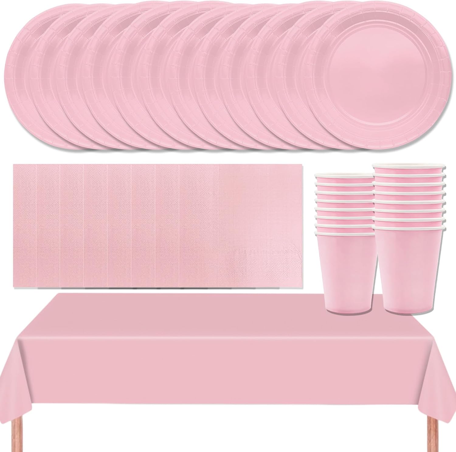 Thumbnail 5 de MOMAHUA 16P Pink 9in Party Plates