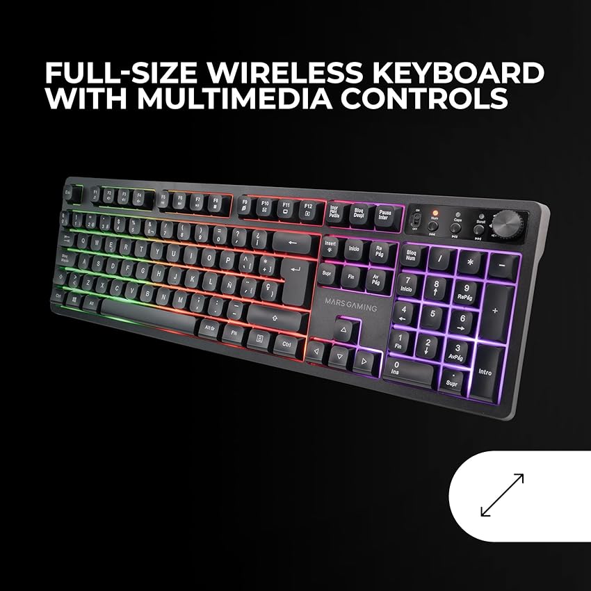 Thumbnail 2 de Mars Gaming MCPWX Combo gaming inalámbrico 3200 DPI y alfombrilla 360×260 mm