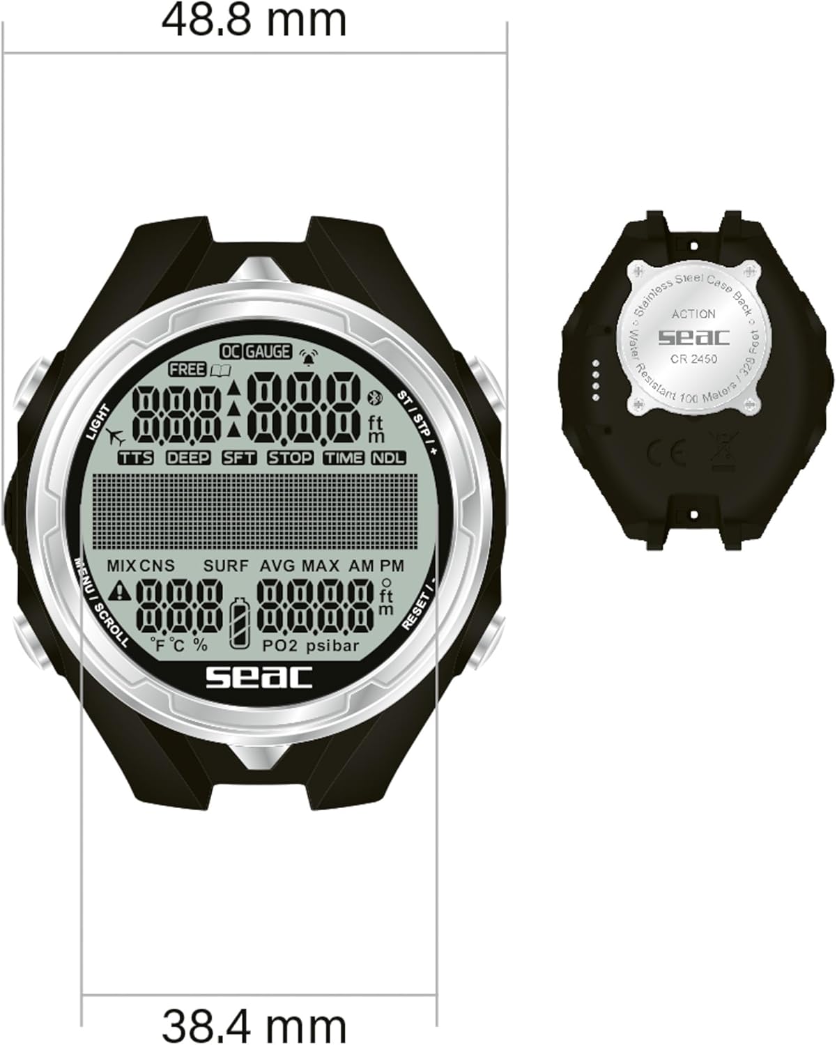 Thumbnail 5 de SEAC Action: Computer subacquea all-in-one per immersioni e apnea