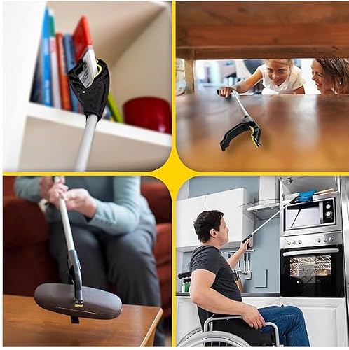 Detalle 2 de ANGEL 2er-Set Greifzange 76 cm – Aluminium Greifhilfe mit Magnetspitze, rutschfestem Griff & faltbarem Design