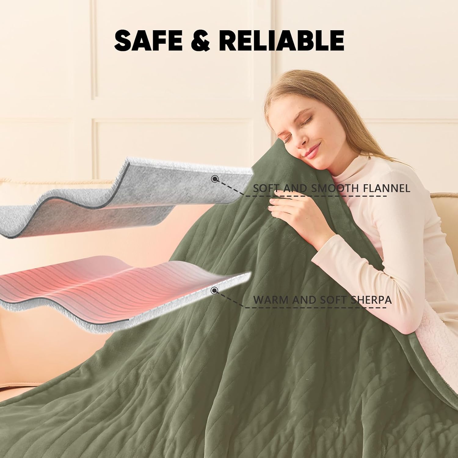 Detalle 2 de Greenoak Electric Blanket King Size