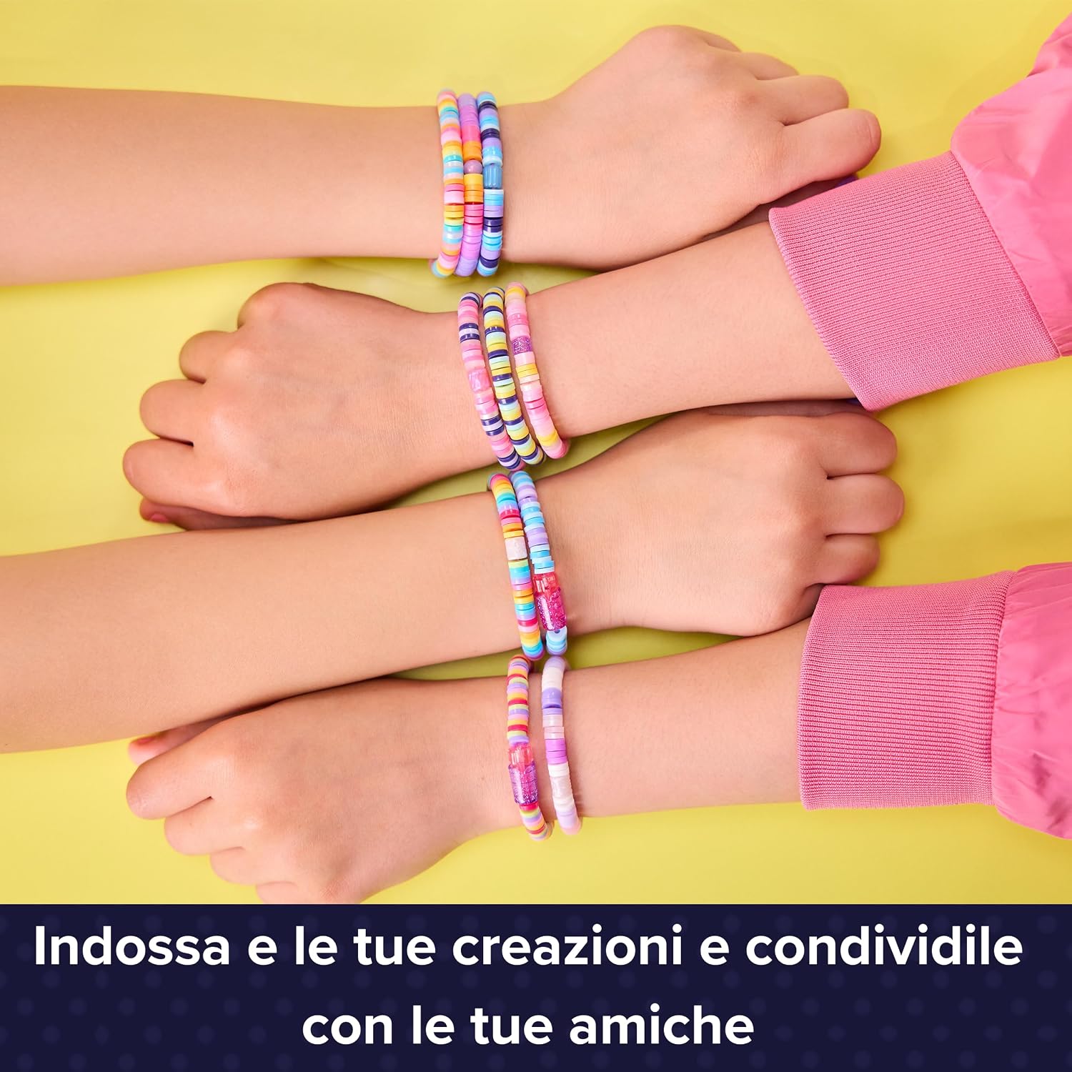Detalle 2 de Cool Maker: Macchina dei Braccialetti Heishi dell'Amicizia + Penna Impila-Perline – Kit completo per 15 braccialetti