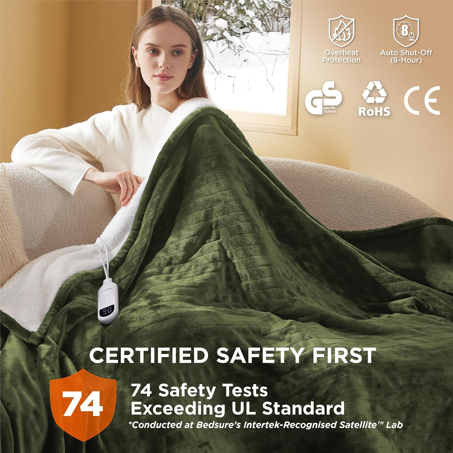 Thumbnail 4 de Bedsure Electric Blanket 130x160cm heated throw