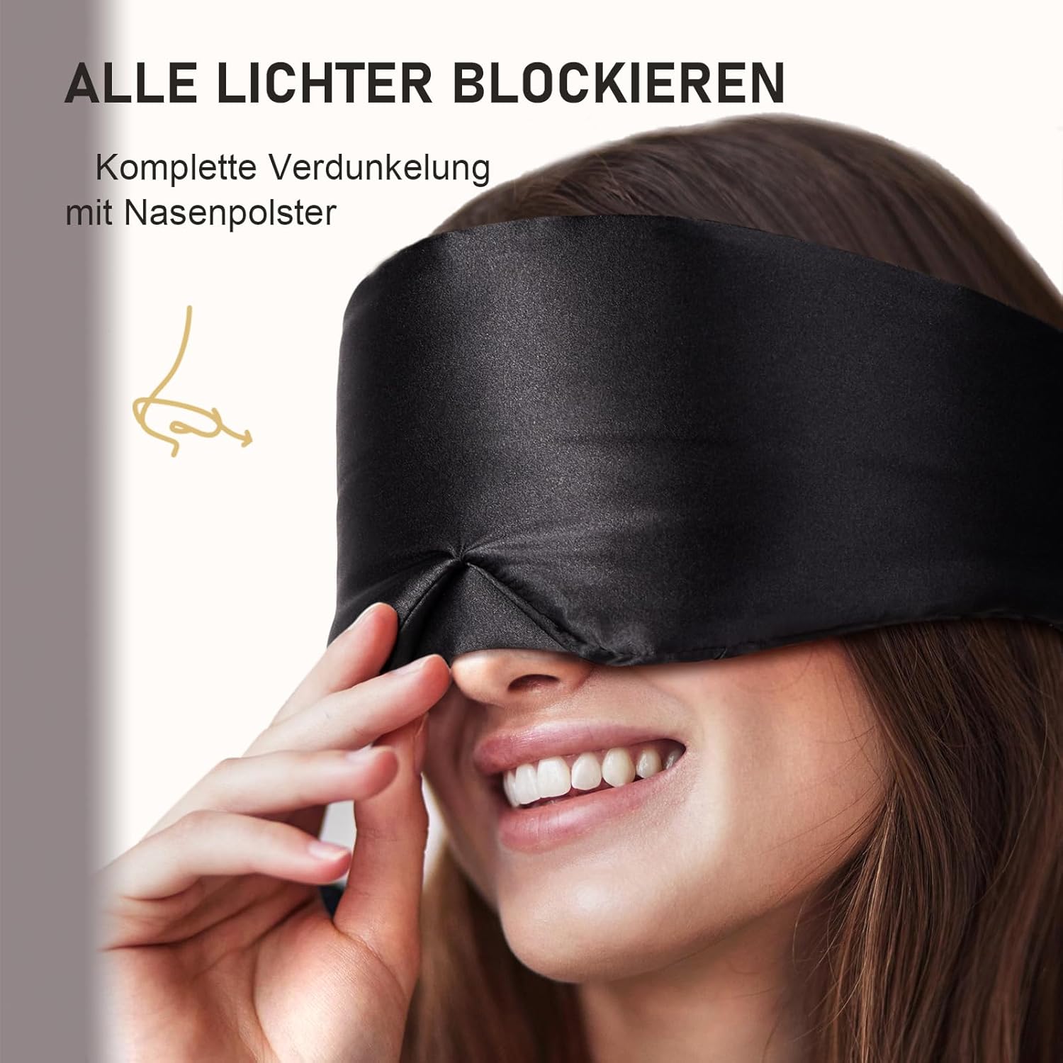 Detalle 1 de LitBear Seiden Schlafmaske Seitenschläfer 22 Momme