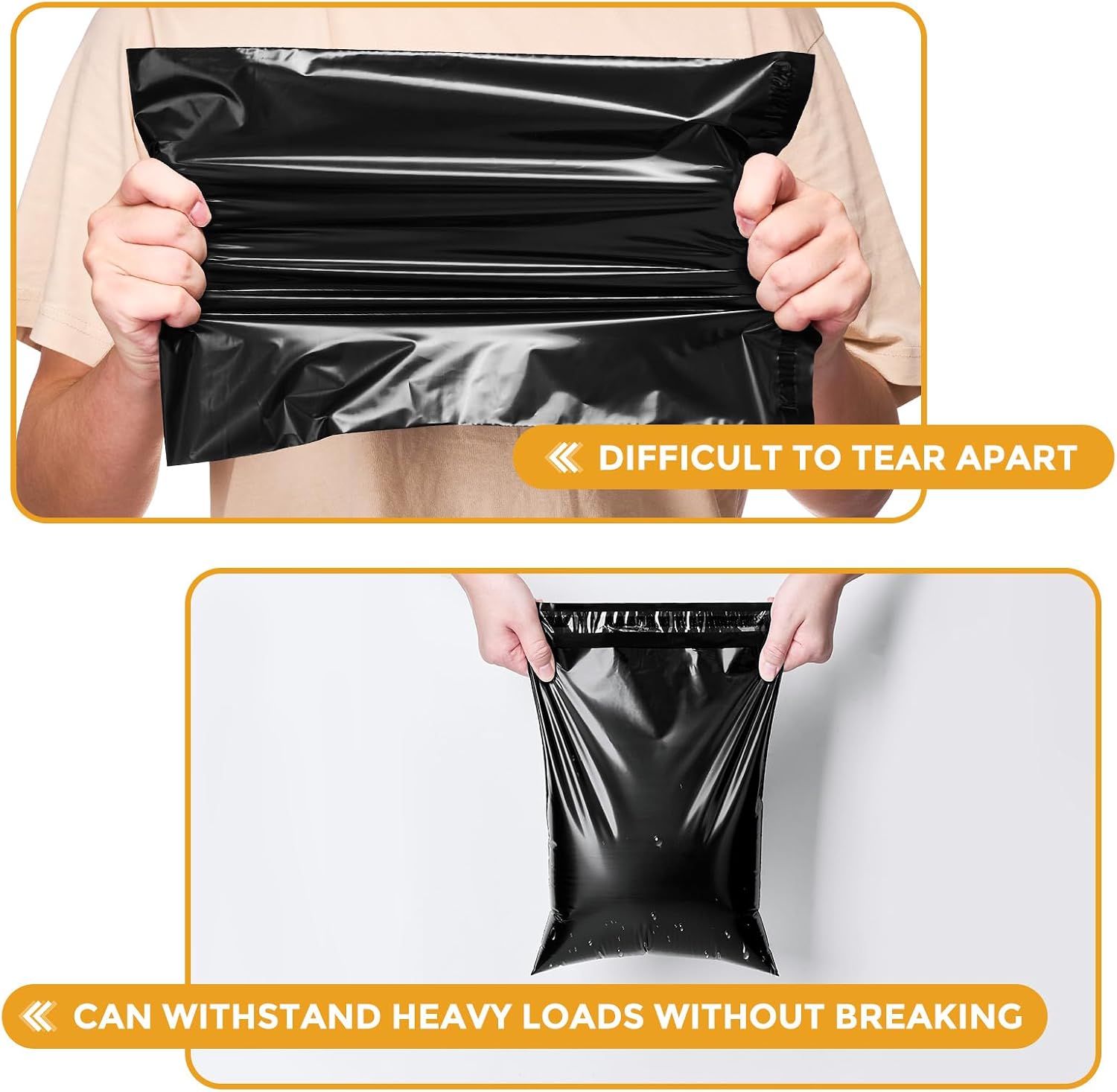 Detalle 1 de METRONIC 10 x 13-Inch Poly Mailers, 1,000-Pack, Black Self-Seal Shipping Bags